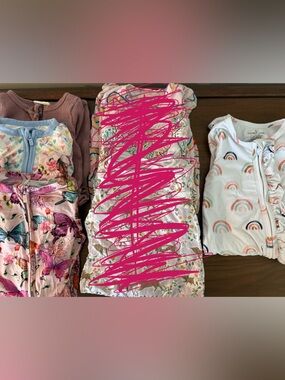 3-6 Baby Girl Footies